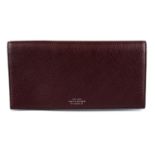 SMYTHSON - a Burlington slim leather travel wallet.