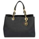 MICHAEL KORS - a black Saffiano handbag.