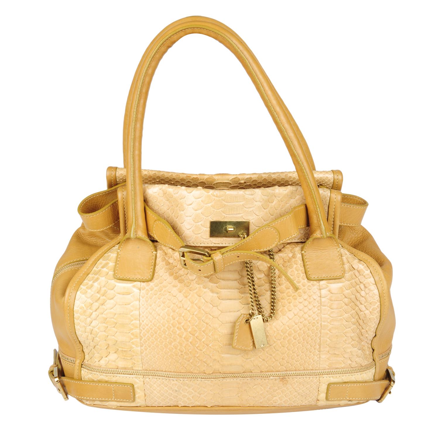 CHLOÉ - a python skin Marlow handbag.