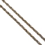 An early 20th century 9ct gold longuard chain.Length 145cms.