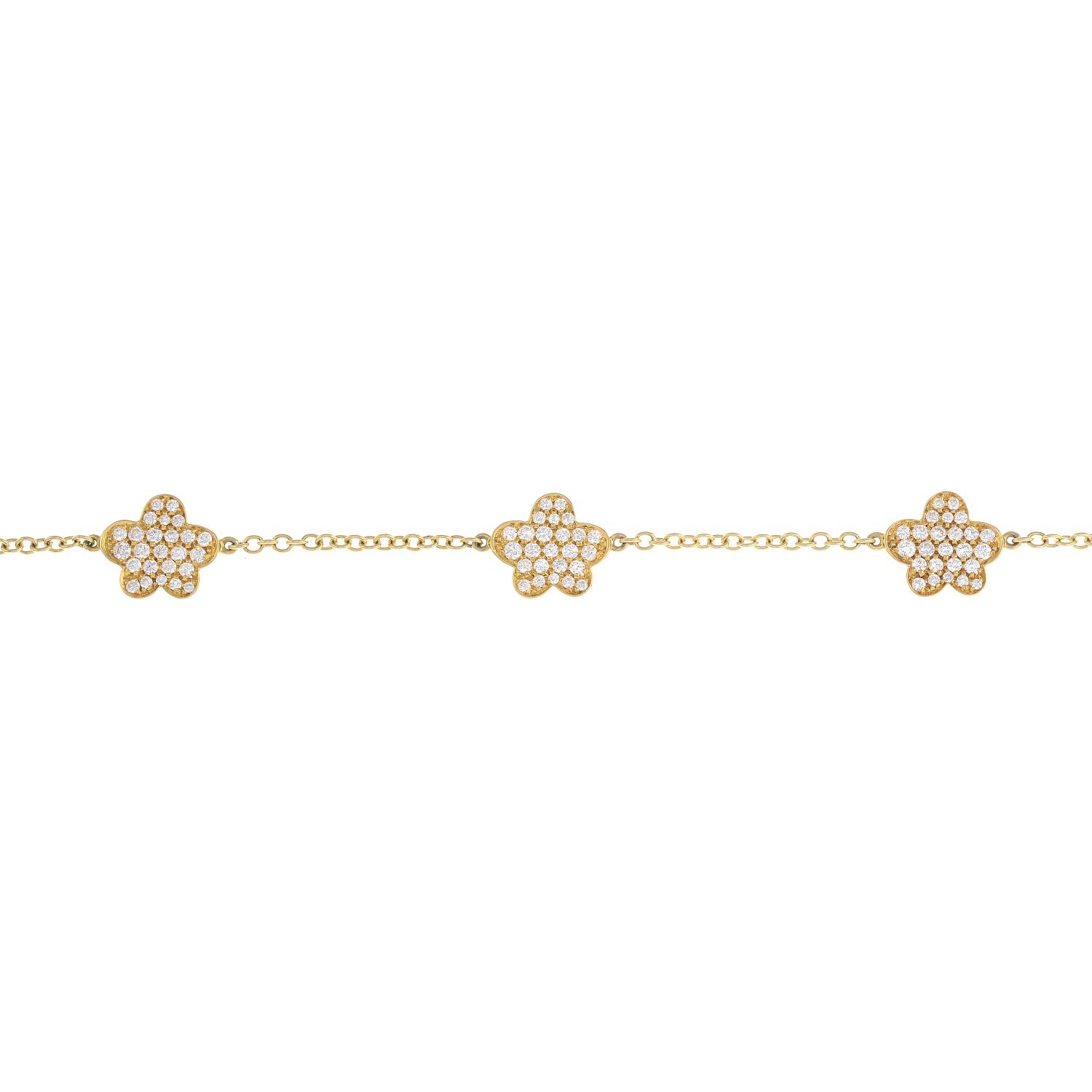 An 18ct gold bracelet,