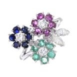 A floral dress ring,