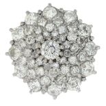 An 18ct gold diamond cluster ring.Estimated total diamond weight 2.25cts,