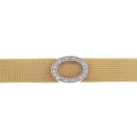 A mesh-link bracelet,