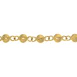 An 18ct gold fancy-link bracelet,