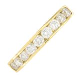 An 18ct gold diamond half eternity ring.Estimated total diamond weight 0.75ct.