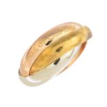 A 'Trinity' ring, by Cartier.Signed Cartier.