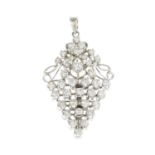 A brilliant-cut diamond pendant.Estimated total diamond weight 1.80cts.Length 4.2cms.