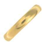 (64579) A gentleman's 18ct gold band ring.