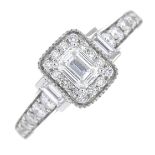 An 18ct gold diamond 'Love' dress ring,