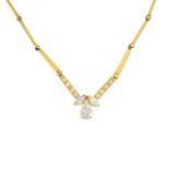 An 18ct gold necklace,