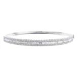 An 18ct gold diamond bangle.Estimated total diamond weight 1.75cts.