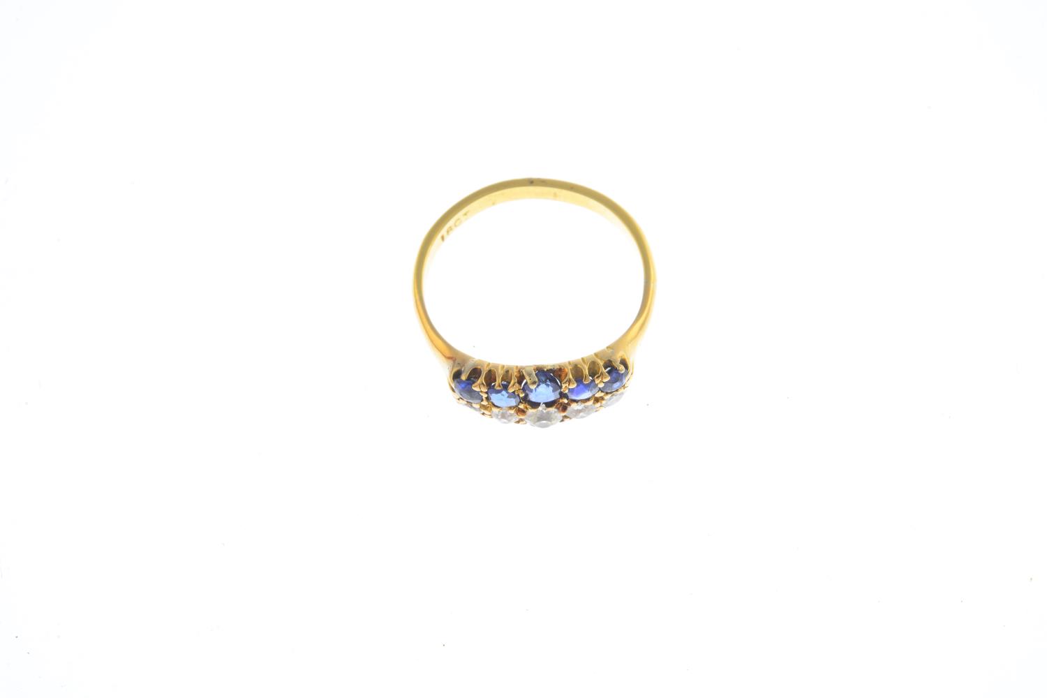 A sapphire and diamond dress ring. - Image 3 of 3