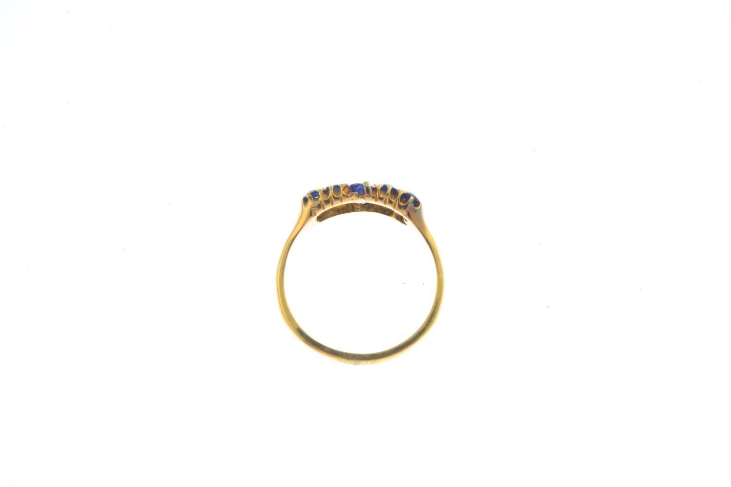 A sapphire and diamond dress ring. - Image 2 of 3