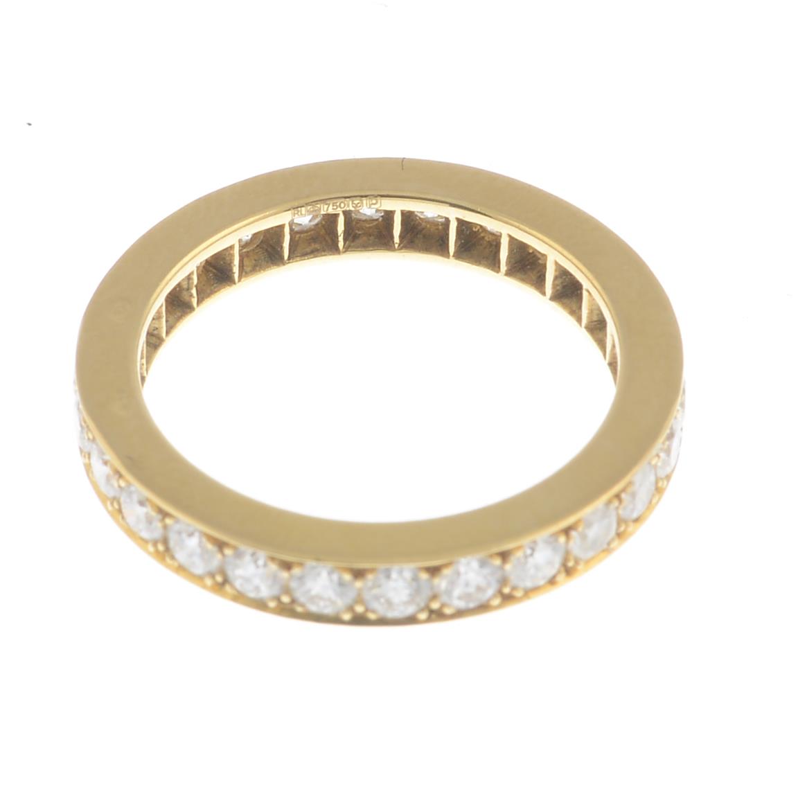 An 18ct gold diamond full eternity ring.Estimated total diamond weight 1.30cts.Hallmarks for - Image 2 of 3