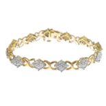 A diamond bracelet.Estimated total diamond weight 1.25cts.Stamped 750.Length 17cms.