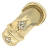 An early 20th century 18ct gold diamond buckle ring.