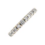 A diamond half eternity ring.Estimated total diamond weight 0.50ct.