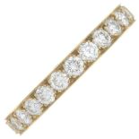 An 18ct gold diamond full eternity ring.Estimated total diamond weight 1.30cts.Hallmarks for