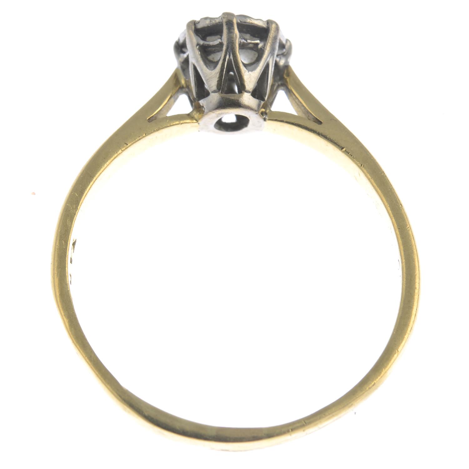 An 18ct gold brilliant-cut diamond single-stone ring.Diamond weight 0.33ct, - Image 2 of 3