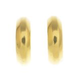 A pair of 18ct gold earrings,