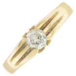 An early 20th century 18ct gold diamond single-stone ring.