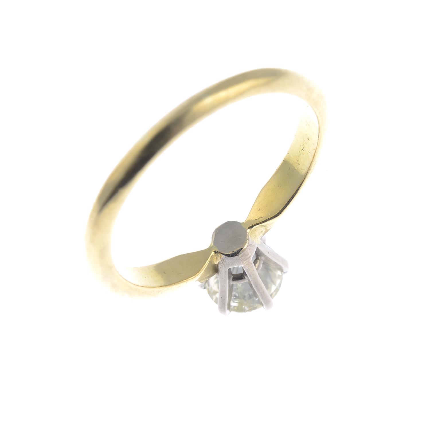 An 18ct gold brilliant-cut diamond single-stone ring.Estimated diamond weight 1ct, - Image 3 of 3