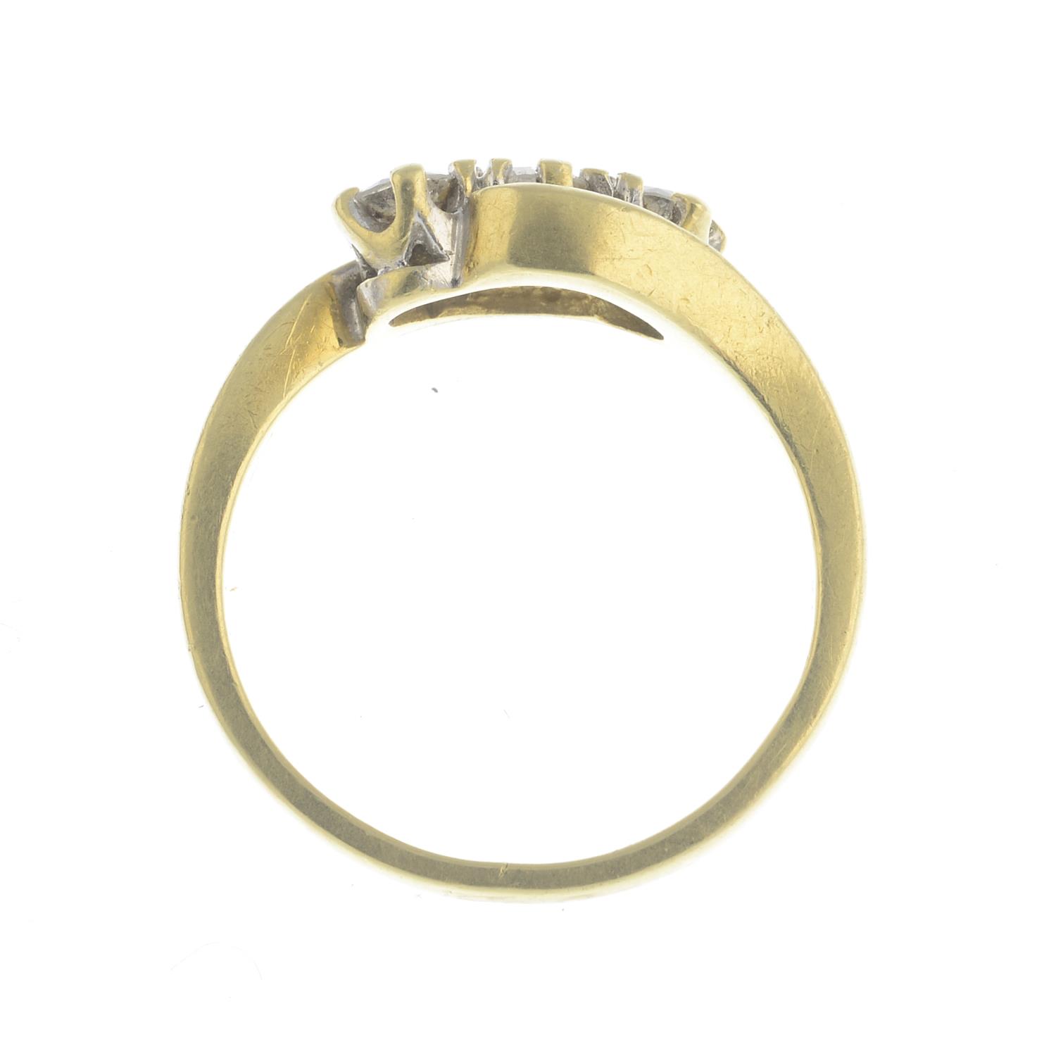 An 18ct gold diamond three-stone ring. - Image 2 of 3