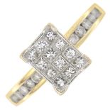 An 18ct gold diamond ring.Total diamond weight 0.75ct,