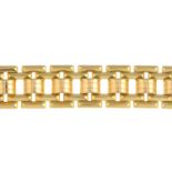 A mid 20th century 18ct gold bracelet.