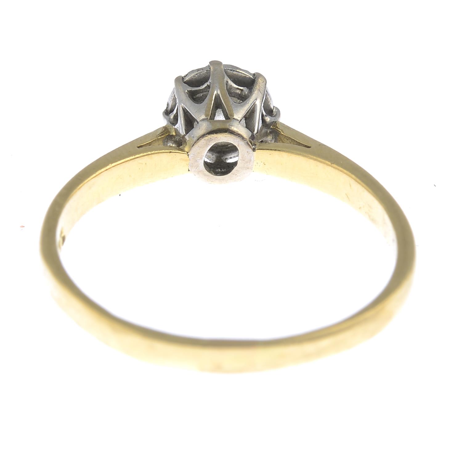 An 18ct gold brilliant-cut diamond single-stone ring.Diamond weight 0.33ct, - Image 3 of 3