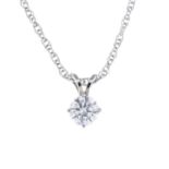 A diamond single-stone pendant,