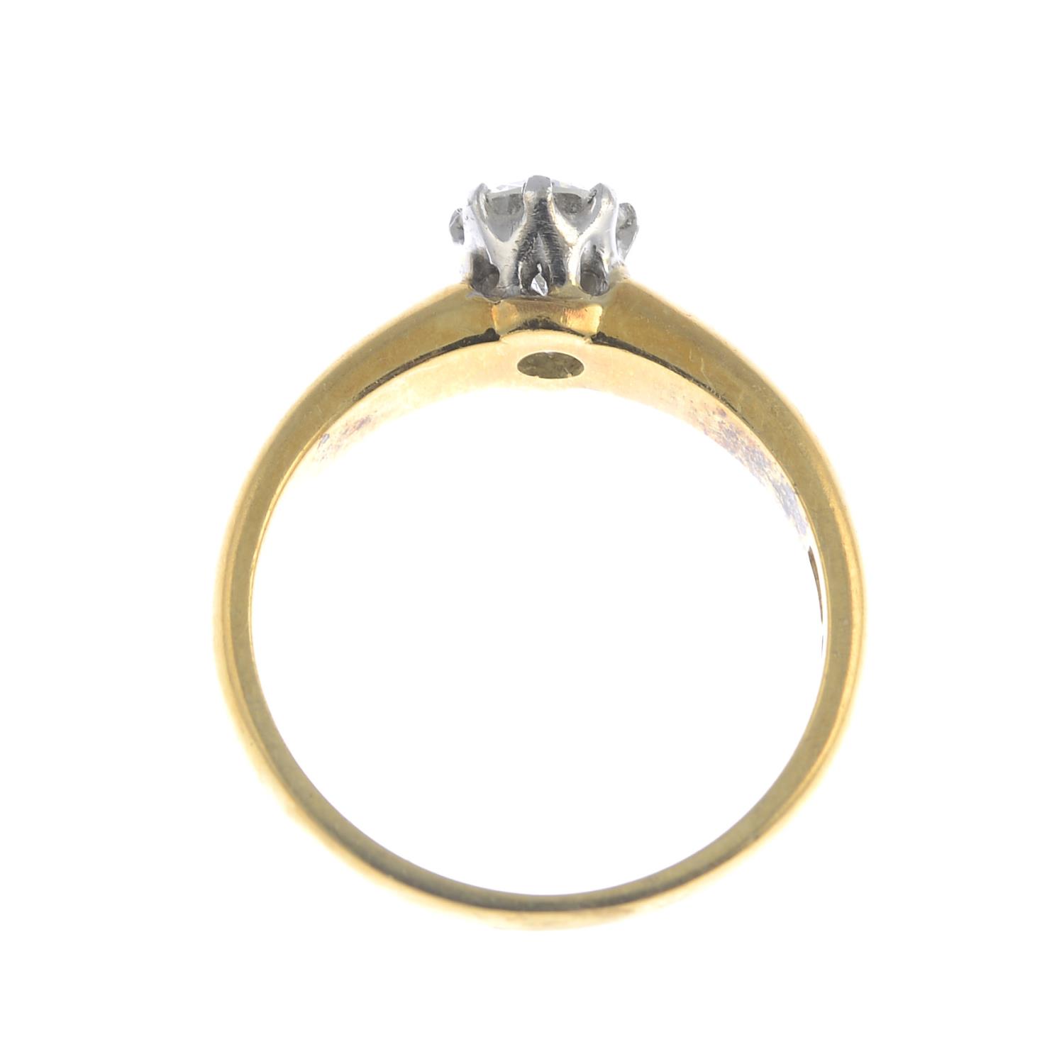 An 18ct gold brilliant-cut diamond single-stone ring. - Image 2 of 3