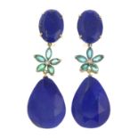 A pair of lapis lazuli,