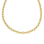 An 18ct gold necklace,