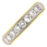 A diamond half eternity ring.Estimated total diamond weight 0.50ct.