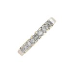 A 9ct gold diamond half eternity ring.Estimated total diamond weight 0.50ct.