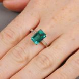 A Colombian emerald ring,