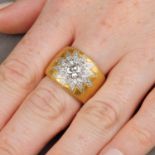 A diamond single-stone band ring, by Buccellati.