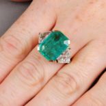 A Colombian emerald ring,