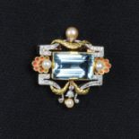 An early 20th century gold and platinum,