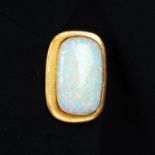 A 1970s opal brooch,