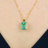 A Colombian emerald pendant,