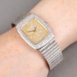 A pave-set diamond dress watch.Estimated total diamond weight 6cts,