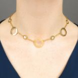 An 18ct gold mother-of-pearl 'Bulgari Bulgari' necklace,