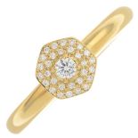 An 18ct gold diamond ring,