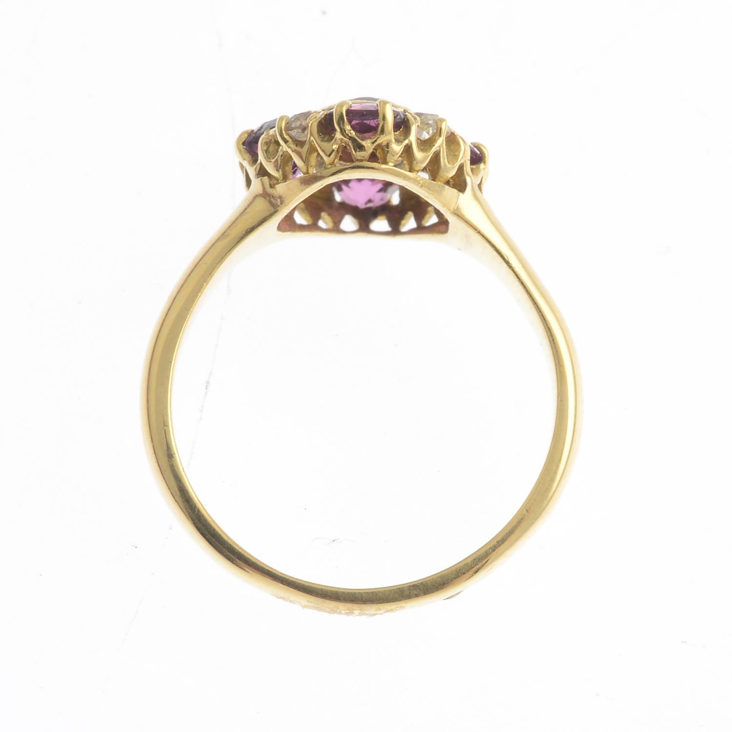 An early 20th century 18ct gold garnet, - Image 3 of 3