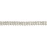 A 9ct gold diamond bracelet.Two diamonds deficient.