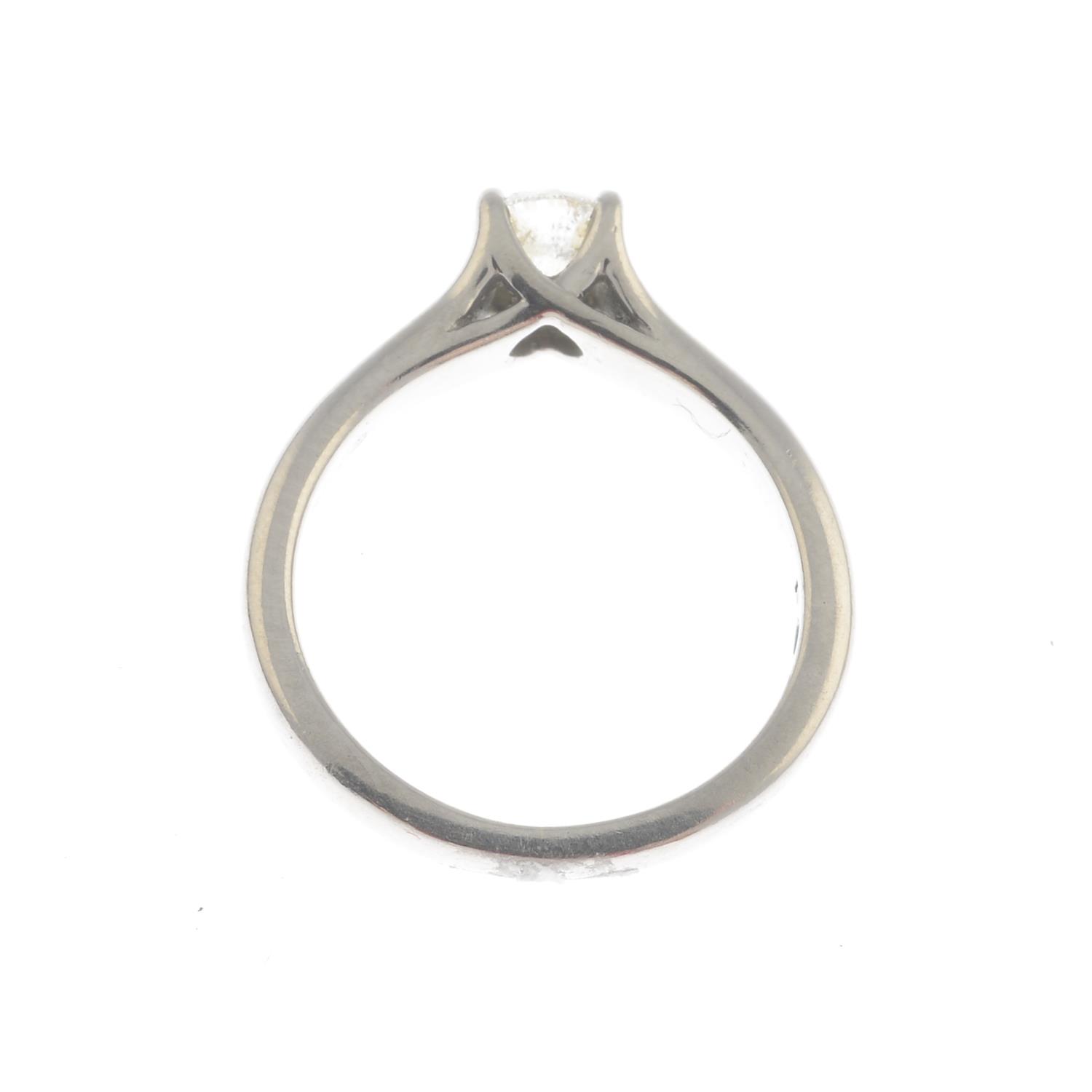 A palladium diamond single-stone ring.Estimated diamond weight 0.35ct, - Image 3 of 3