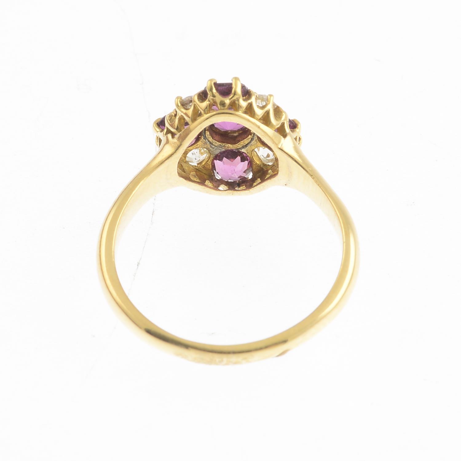 An early 20th century 18ct gold garnet, - Image 2 of 3